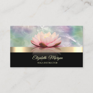Elegant Gold,Lotus Holografisches Opal  Visitenkarte