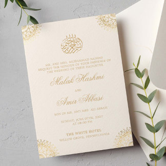 Elegant Gold Mandala Einladung