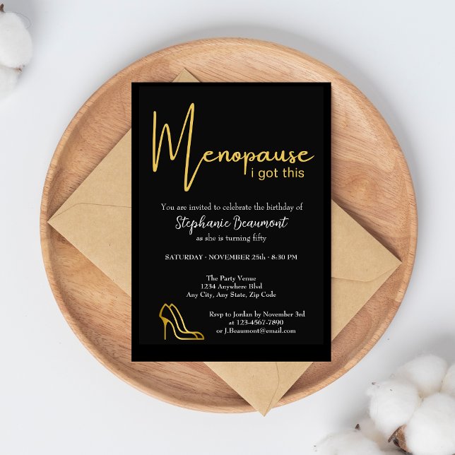 Elegant Gold Menopause Got ich diesen 50. Geburtst Einladung (Von Creator hochgeladen)