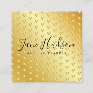 Elegant Gold Minimalistische Editierbare 3.5x2.5 G Quadratische Visitenkarte
