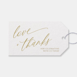 Elegant Gold Modern Wedding Vielen Dank für Ihre U Geschenkanhänger