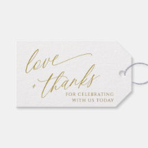 Elegant Gold Modern Wedding Vielen Dank für Ihre U