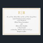 Elegant Gold Monogram Royal Wedding Einladung<br><div class="desc">Feierliche Hochzeitseinladungen inspiriert durch die königliche Hochzeitseinladung von Prinz William und Kate Middleton,  der im April 2011 stattfand. Diese elegante Hochzeit lädt dazu ein,  Ihr Monogramm in Gold oben,  Ihre formelle Formulierung und Ihre Hochzeitsdetails kursiv in einem goldenen Rahmen zu präsentieren.</div>