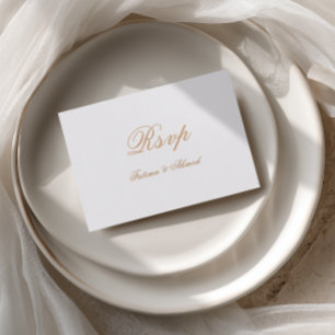 Elégant Gold Musulman Mariage Carte RSVP