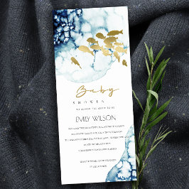 ELEGANT GOLD NAVY UNTERWASSER FISH BABY DUSCHE EINLADUNG