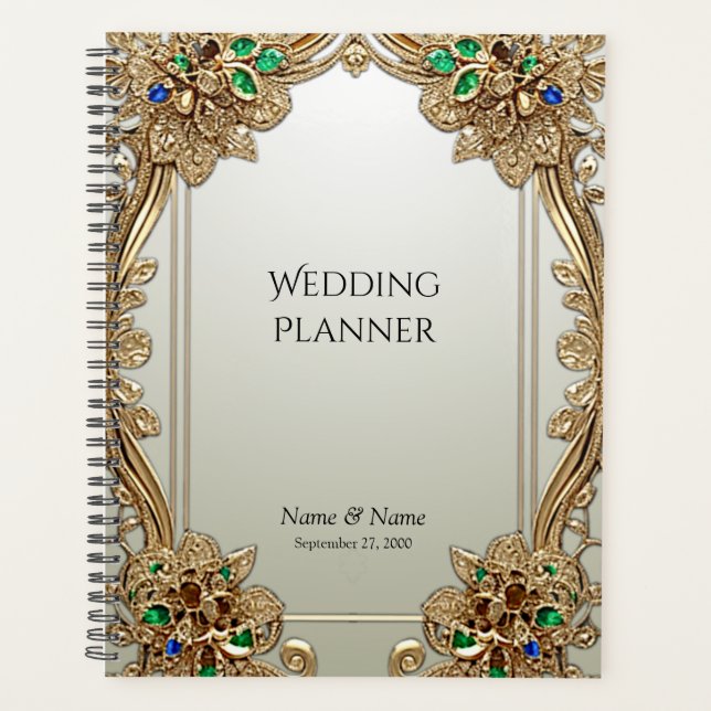 Elegant Gold Ornate Planner Planer (Vorderseite)