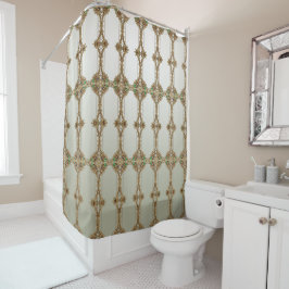 Elegant Gold Ornate Shower Curtain Duschvorhang