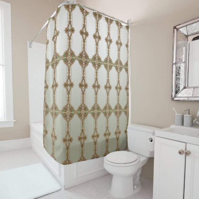 Elegant Gold Ornate Shower Curtain Duschvorhang (Beispiel)