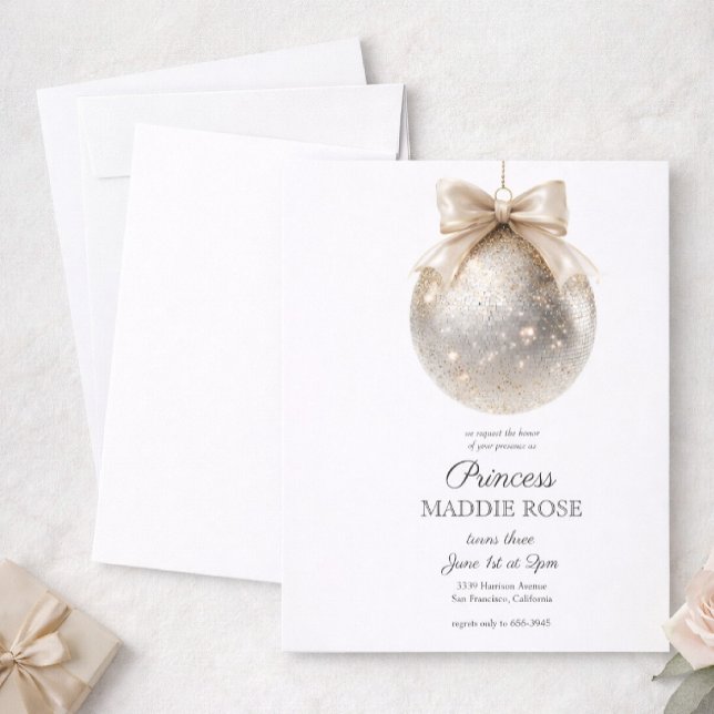 Elegant Gold Princess Birthday Invitation Einladung (Von Creator hochgeladen)