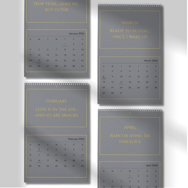 Elegant Gold Quote Calendar 2026 Kalender (Von Creator hochgeladen)