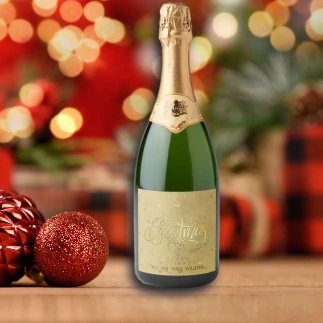 Elegant Gold Reindeer Gold Briefe Weihnachten (Von Creator hochgeladen)