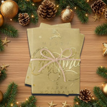 Elegant Gold Reindeer Gold Briefe Weihnachten