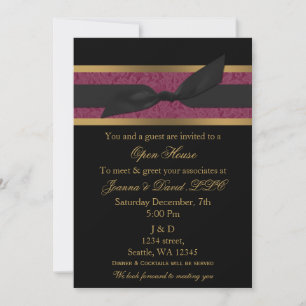 Elegant Gold rose Corporate party Invitation