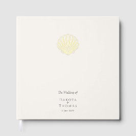 Elegant Gold Seashell Wedding Gästebuch