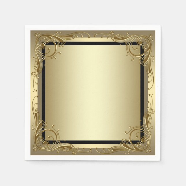 Elegant Gold Serviette (Vorderseite)
