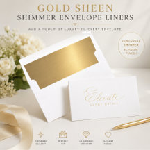 Elegant Gold Sheen Shimmer Umschlag Liner