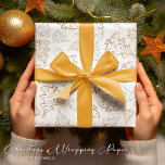 Elegant Gold Silver Christmas Tree Geschenkpapier<br><div class="desc">Elegantes goldenes Weihnachtsbaumpapier.</div>