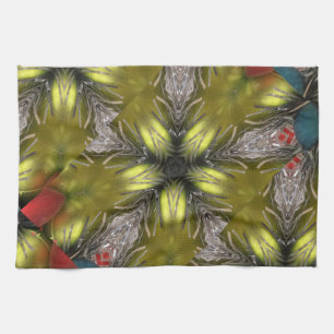 Elegant Gold Silver Kaleidoscope Weihnachtsstern Handtuch