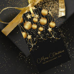 Elegant Gold Sparkle Christmas Bauble Geschenkanhänger<br><div class="desc">Dieses raffinierte Geschenketikett wurde mit einem goldglänzenden Baubeldesign entworfen und fügt Ihren Feierlichkeiten eine Touch Luxus hinzu. Die Worte "Frohe Weihnachten" sind in exquisiter Schrift geschrieben und vermitteln die Wärme und Freude der Ferienzeit. Aber das ist nicht alles - dieses Tag ist anpassbar! Sie können das Label mit Ihrem eigenen...</div>