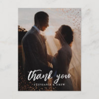 Elegant Gold Sparkle Wedding Vielen Dank