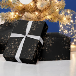 Elegant Gold Star Holiday New year Gifts Geschenkpapier