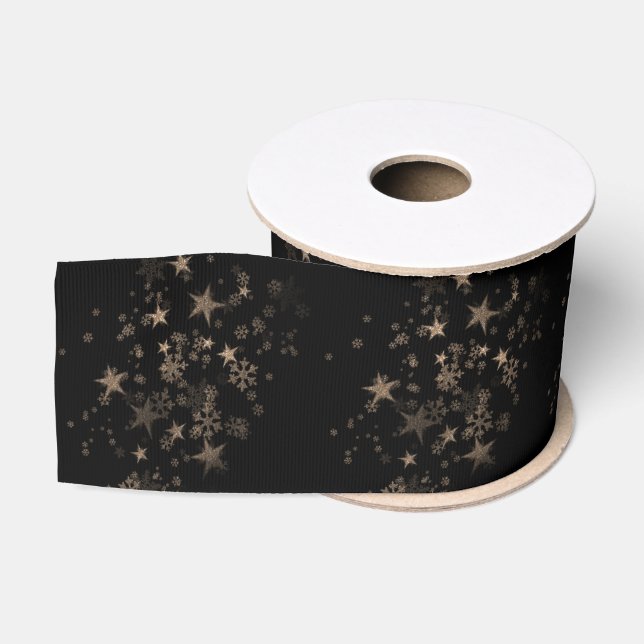 Elegant Gold Star Holiday New year Gifts  Ripsband (Spule)