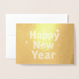 Elegant Gold Stitched Typography Classy Party Folienkarte