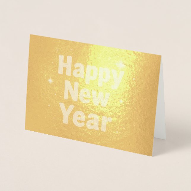 Elegant Gold Stitched Typography Classy Party Folienkarte (Vorderseite)