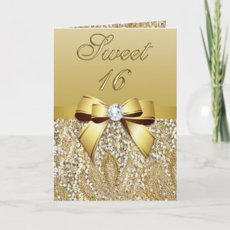 Elegant Gold Sweet 16 Party Einladungen