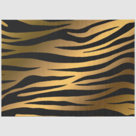Elegant Gold Tiger Seidenpapier