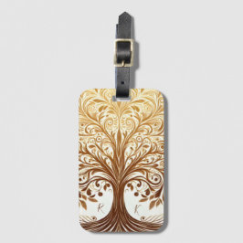 Elegant Gold Tree of Life Celebration Spiritual Gepäckanhänger