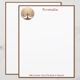 Elegant Gold Tree of Life Spiritual Zen