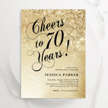 Elegant Gold Überraschung 70. Geburtstag