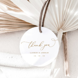 Elegant Gold Vielen Dank für Ihre Hochzeit Geschenkanhänger