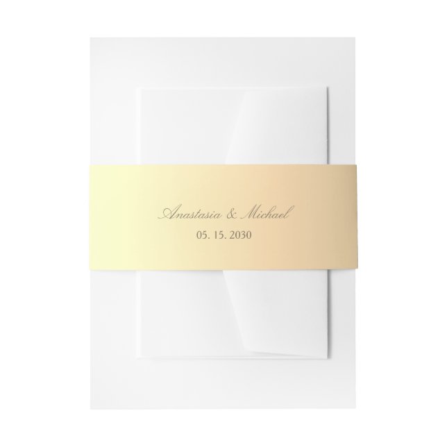 Elegant Gold Wedding Einladungsbanderole (Vorderseite Beispiel)