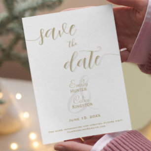 Elegant Gold Wedding Save the Date