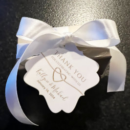 Elegant Gold Wedding Vielen Dank für Ihr Interesse Geschenkanhänger