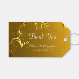 Elegant Gold Wedding Vielen Dank Geschenkanhänger