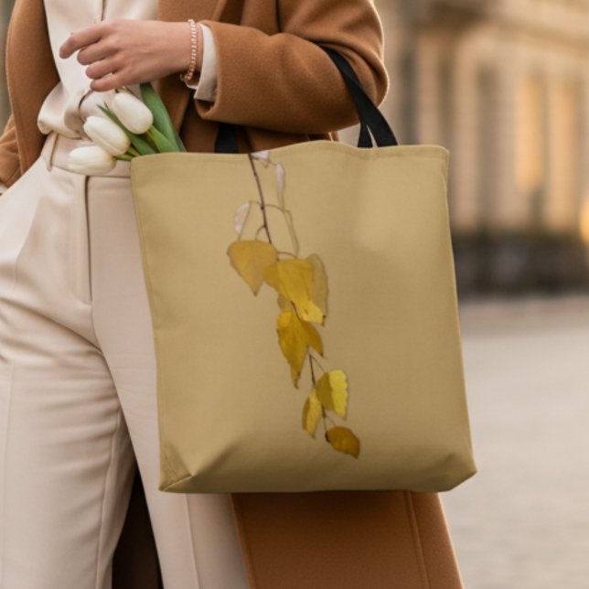 Elegant Golden Birch Leaves Christmas Gift Tasche (Von Creator hochgeladen)