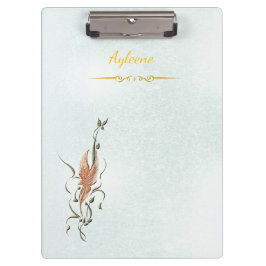 Elegant Golden Floral Vine clipboard  Klemmbrett