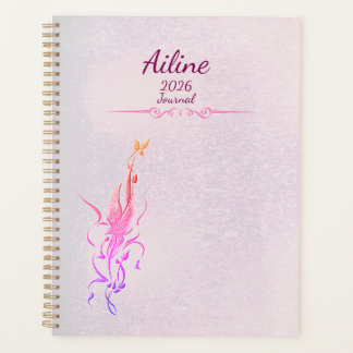 Elegant Golden Floral Vine spiral planner Planer