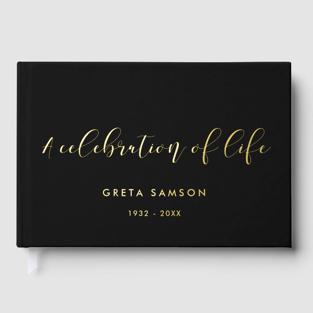 Elegant Golden Foil Piazza della Riforma Gästebuch (Vorderseite)