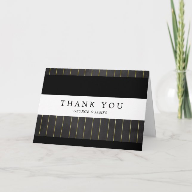 Elegant Golden Pinstripes | Merci (Devant)