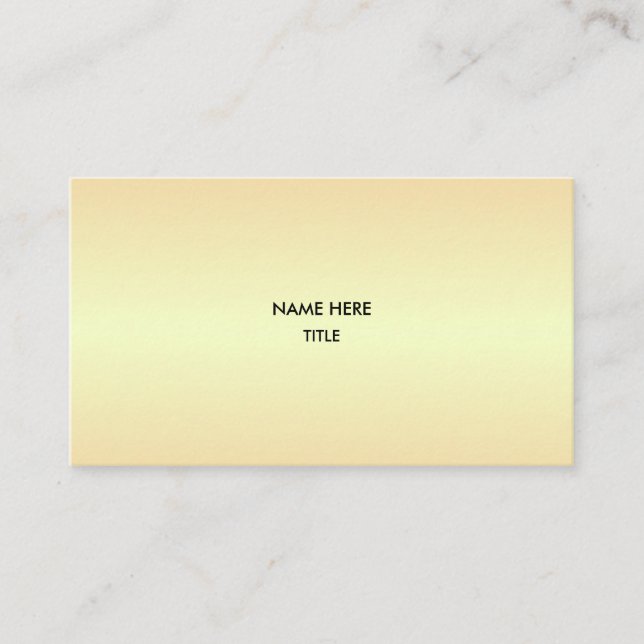 Elegant Golden Shades Visitenkarte (Vorderseite)