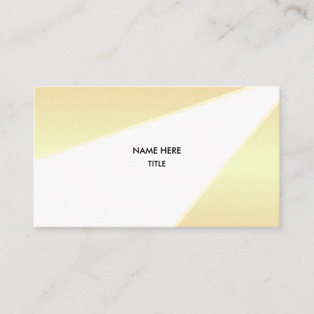 Elegant Golden Shades & White Visitenkarte (Vorderseite)