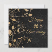 Elegant, Goldene Ornamente, 10 Jahre