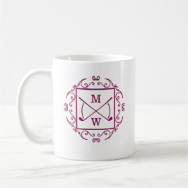 Elegant Golf Clubs Monogram Kaffeetasse