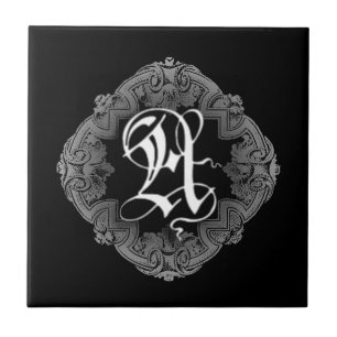 Elegant Goth Initial A Fliese