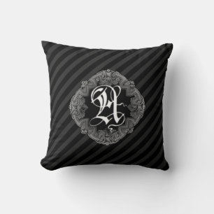 Elegant Goth Initial A Throw Kissen