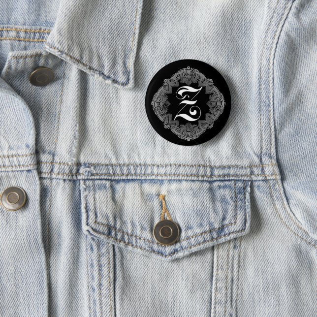 Elegant Goth Initial Z Button (Beispiel)